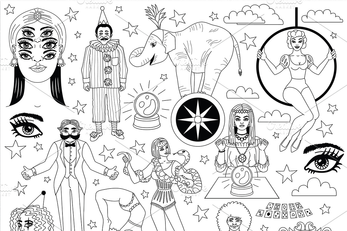 Vintage circus, an Education Illustration by tamara.comotomka (Photo 3 of 4)