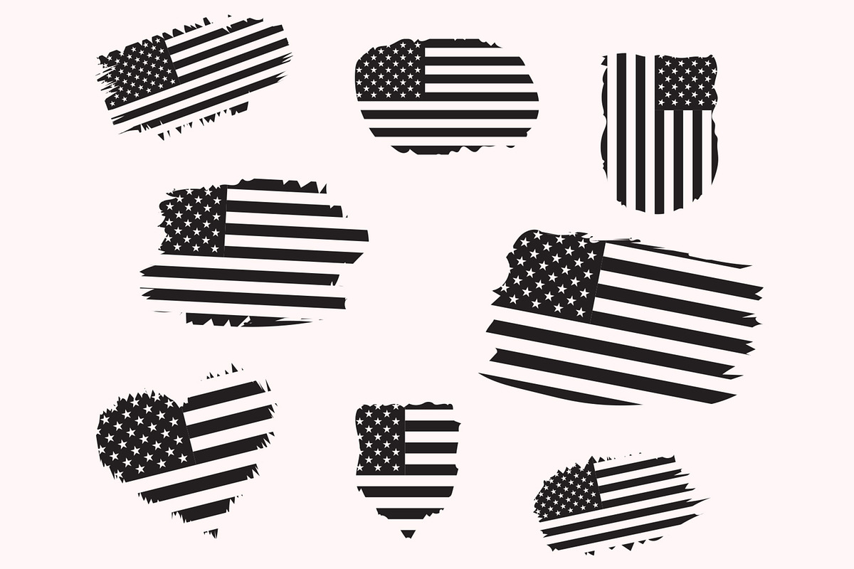 Distressed American Flag SVG Bundle, a Graphic by M9 Design (Photo 9 of 9)