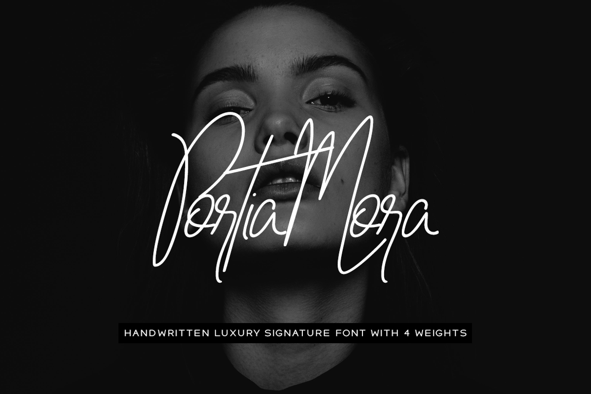 Portia-Mora Handmade Signature Font