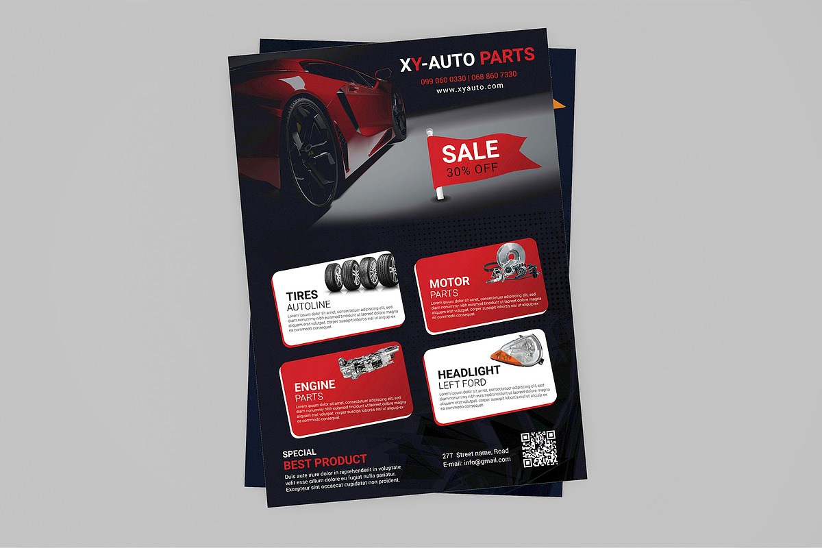 Auto Parts Flyer, a Flyer Template by ideaz_sabbir (Photo 2 of 7)