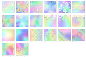 Pastel Rainbow Shimmer Backgrounds