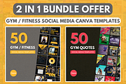2 in 1 Gym Canva Templates Bundle, a Social Media Template by Canvagator (Thumbnail 1 of 5)