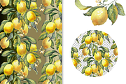 Lemon Garden Seamless Patterns, a Pattern Graphic by Jeanna Draw (Thumbnail 6 of 10)