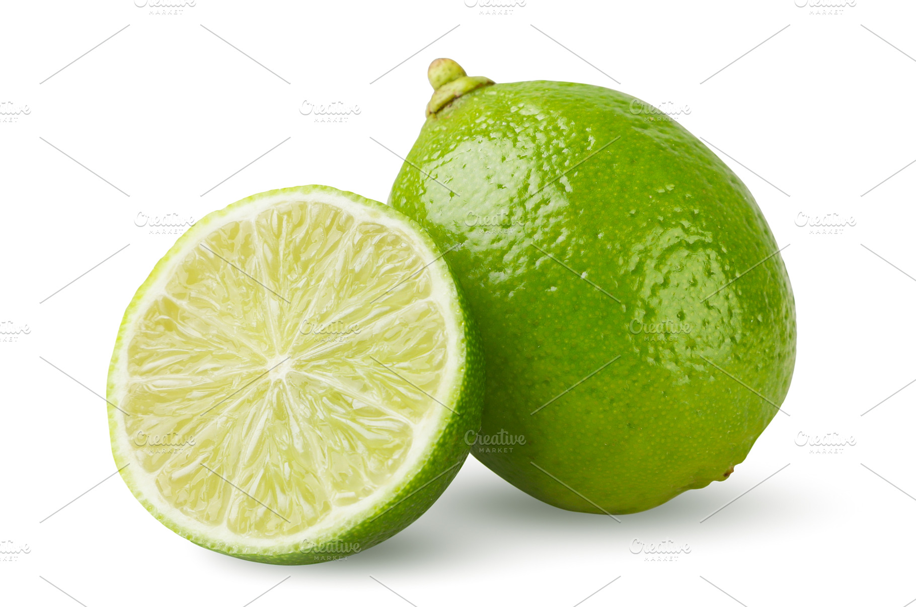 Ripe lime and half close-up on a, a Food & Drink Photo by innakreativ