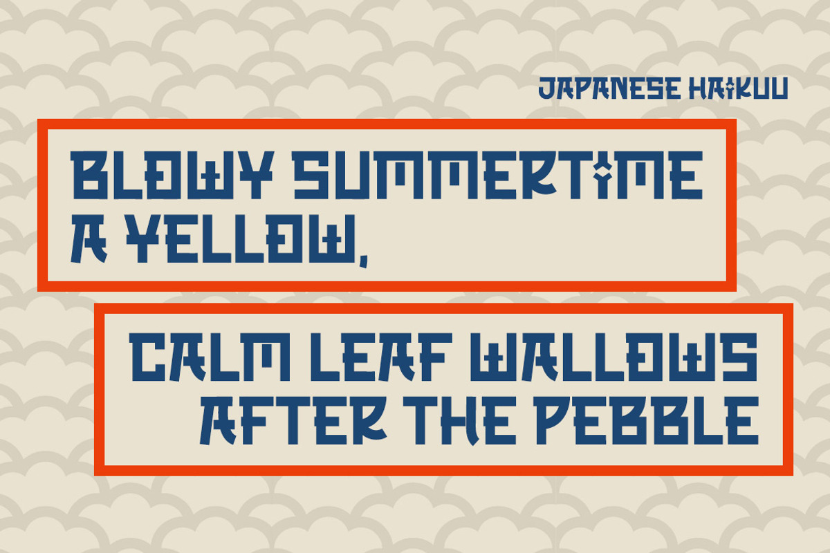OREWA - Japanese style font, a Font by twinstd (Photo 7 of 10)