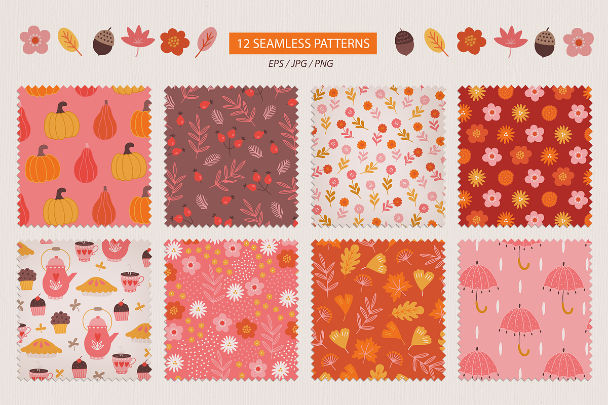 Autumn Time Kit, a Seasonal Illustration by miumiu (Photo 3 of 16)