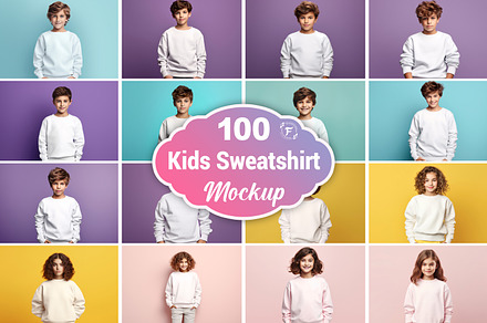 Kids Sweatshirt Mockup Bundle, a Hoody Mockup by Forhadx5