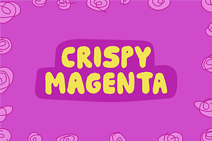 Crispy Magenta font, a Sans Serif Font by pizzadudedotdk