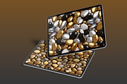 Golden Stones Seamless Pattern, a Pattern Graphic by Forhadx5 (Thumbnail 3 of 9)