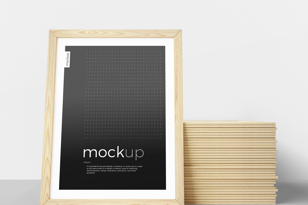 Framed Picture Mockup, a Print Template by KIPET (Photo 7 of 14)