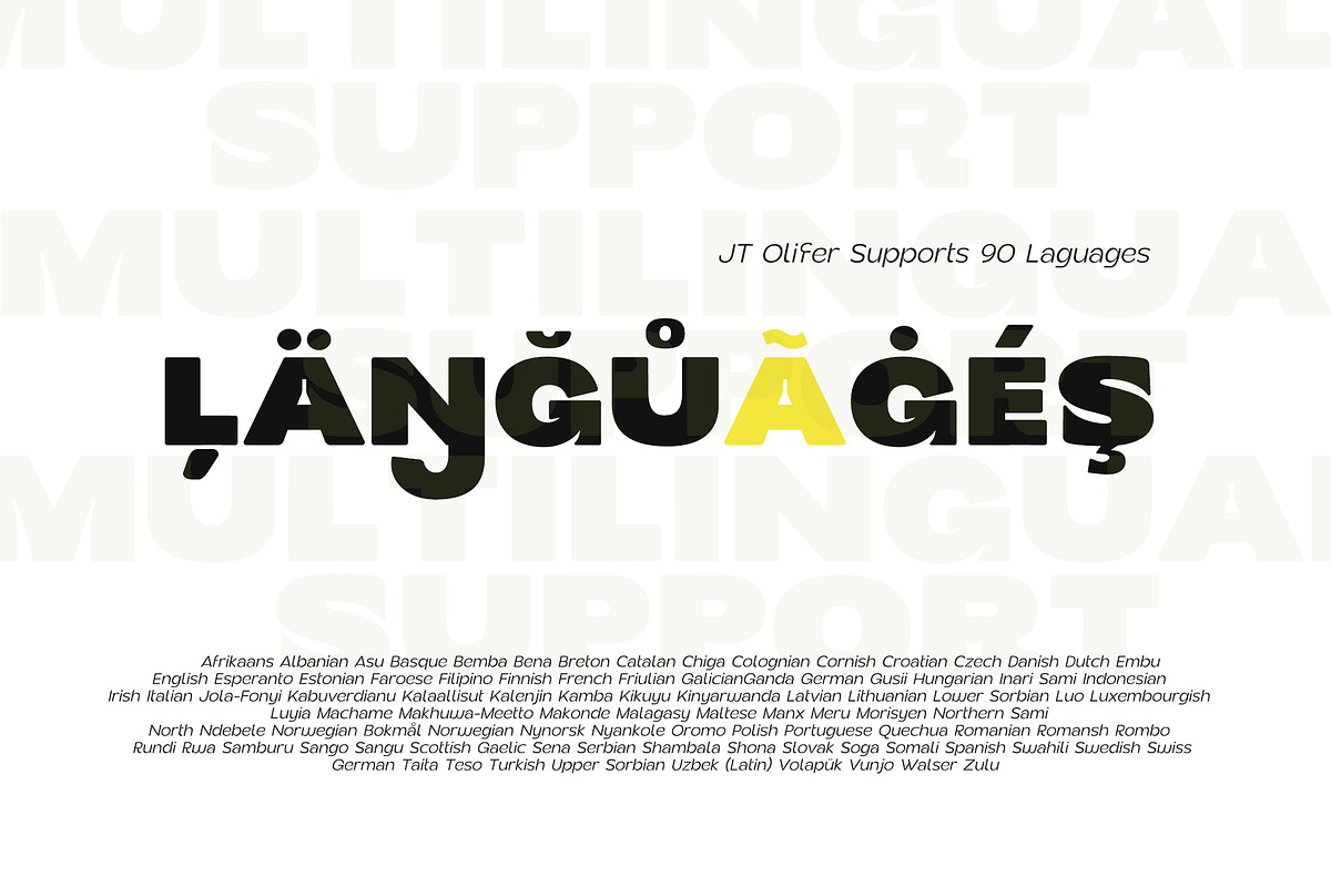 JT Olifer | 40 Fonts Family, a Sans Serif Font by Jolicia Type (Photo 12 of 13)