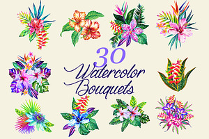 Watercolor Bouquets