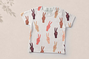 Peace Hands Seamless Pattern, a Pattern Graphic by Irina Ostapenko (Thumbnail 4 of 5)