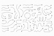 Dashed Arrows – 58 Vector Elements, an Illustration by PixMarket (Thumbnail 2 of 3)