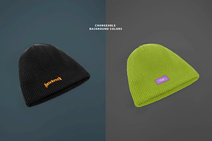 Realistic Beanie Hat Mockup 2