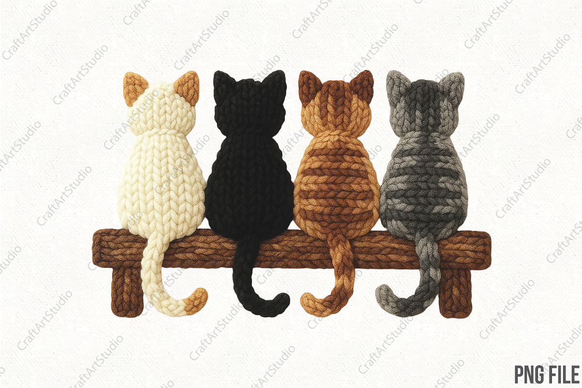 Latch Hook Yarn Crochet Cats Design, an Illustration by CraftArtStudio (Photo 1 of 4)