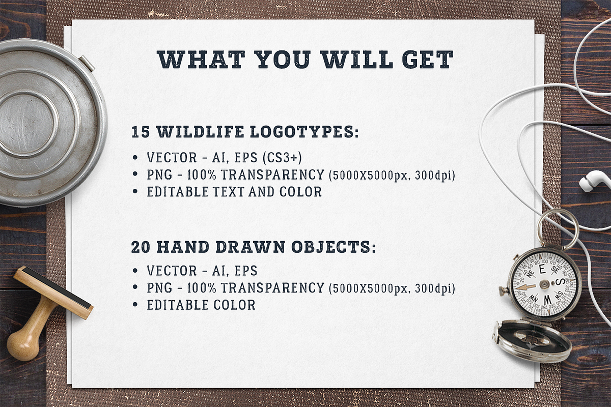 WildLife. 15 Double Exposure Badges, a Branding & Logo Template by Cosmic Store (Photo 2 of 12)