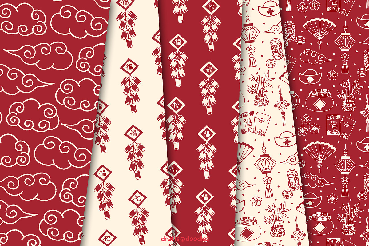 Chinese New Year Graphics Set, a Pattern Graphic by Drafts n Doodles (Photo 6 of 12)