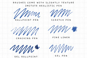 28 Ballpoint pen procreate brushes, a Brush Add-On by ProcreateiBox (Thumbnail 3 of 9)