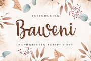 Baweni - Handwritten Script Font, a Script Font by StringLabs (Thumbnail 1 of 9)