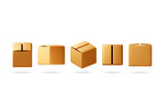 3D Set of cardboard box icons in, a Transportation Illustration by Abscent (Thumbnail 1 of 3)
