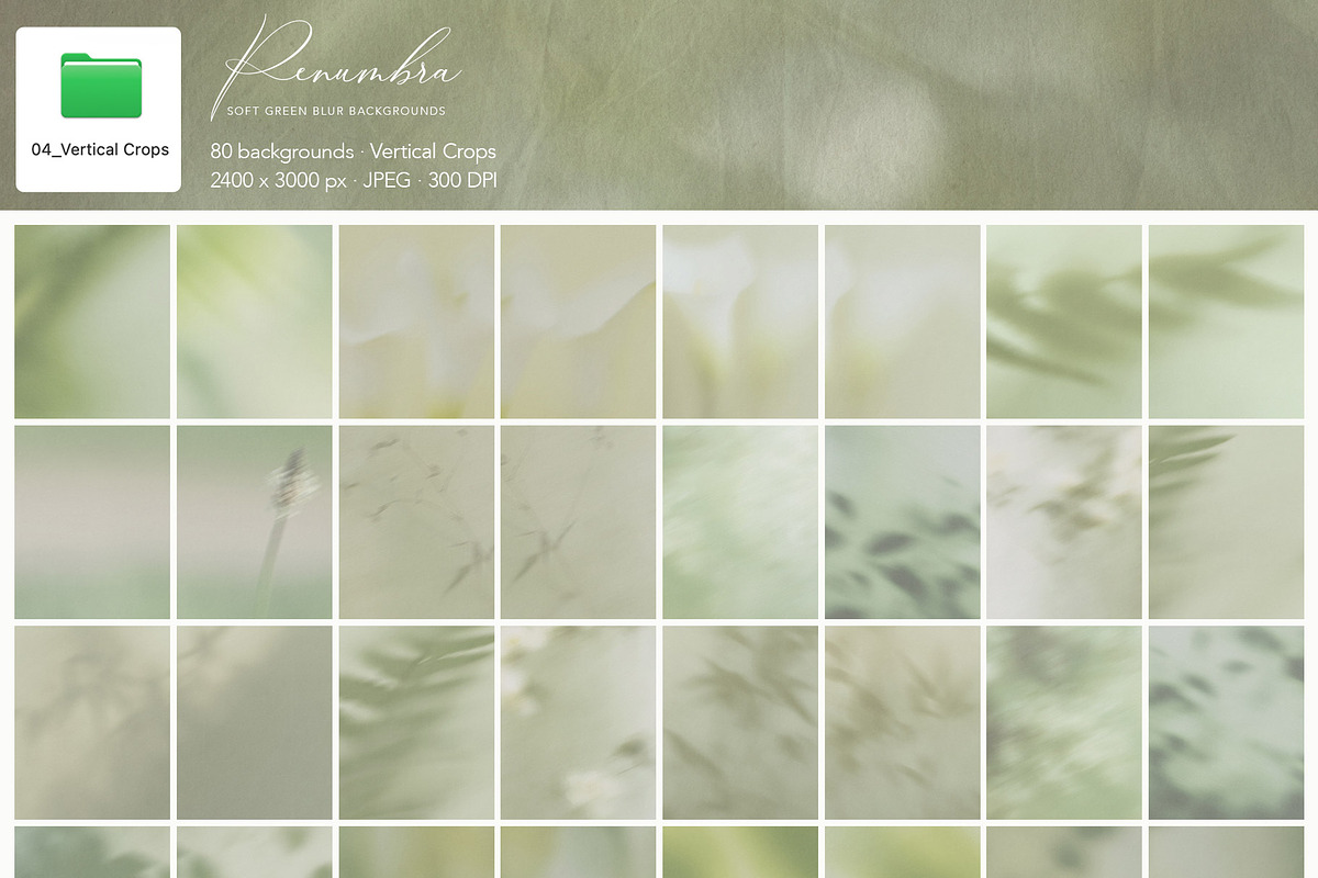 PENUMBRA Soft Green Blur Backgrounds, a Background Graphic by alonahaidash (Photo 15 of 15)