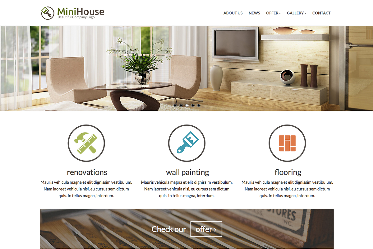 MiniHouse - best for small business, a WordPress Template by bozekmichal (Photo 1 of 5)