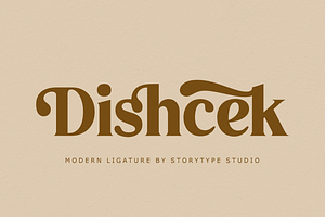 Dishcek Modern Ligature Font