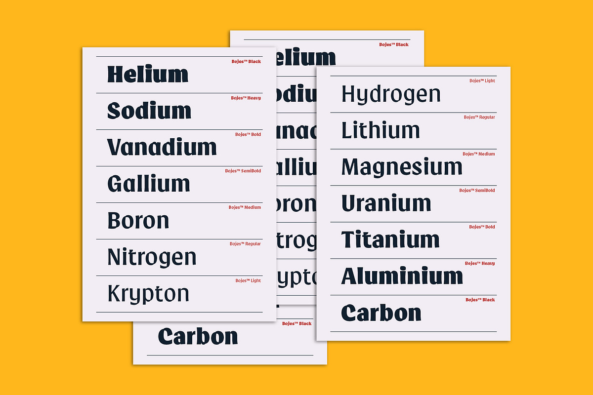 Bojes Typeface preview 3