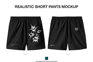 Realistic Short Pants Mockup