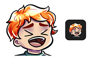 12 Red Hair Chibi Boy Twitch Emotes, an Illustration by Custom Fonts & Patterns (Thumbnail 5 of 12)