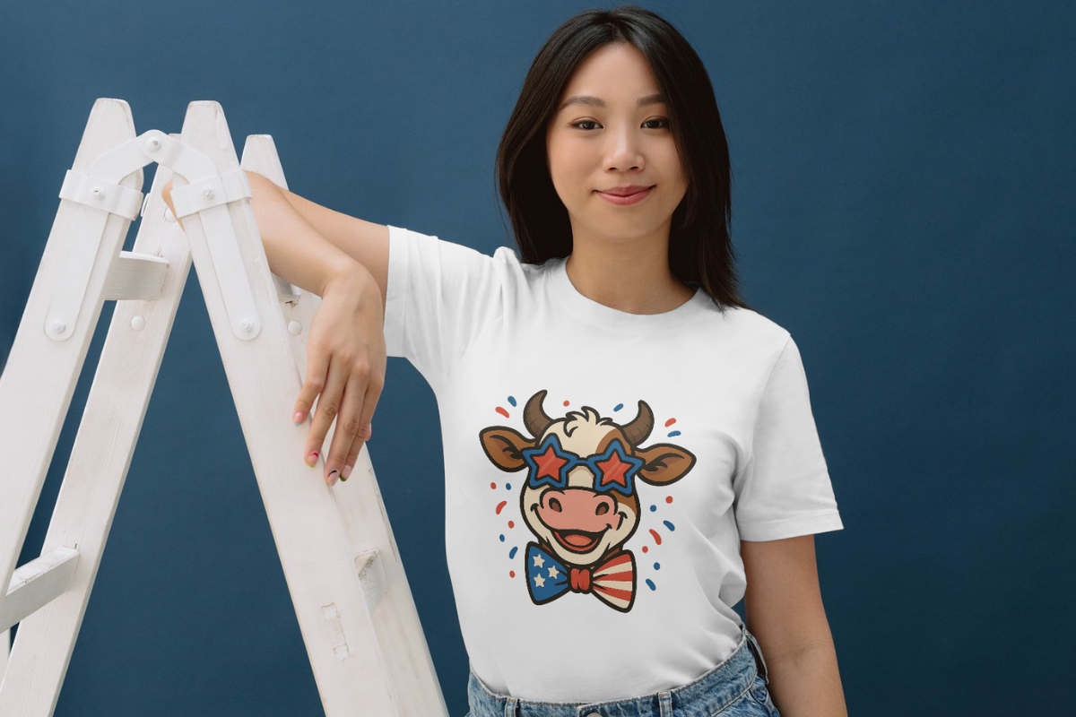 Star-Spangled Cow PNG – Sublimation, a Seasonal Illustration by Smillyy Threads (Photo 3 of 6)