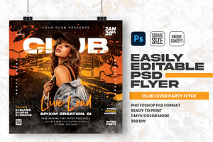 Club Fever Party Flyer Template, a Flyer Template by Shajib Shikder