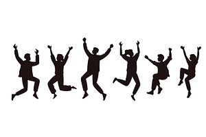 Silhouettes men and women having fun, a Person Illustration by Vectorbuum
