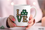 Irish Shamrock Love Typography PNG, an Illustration by Craft Nest (Thumbnail 4 of 4)