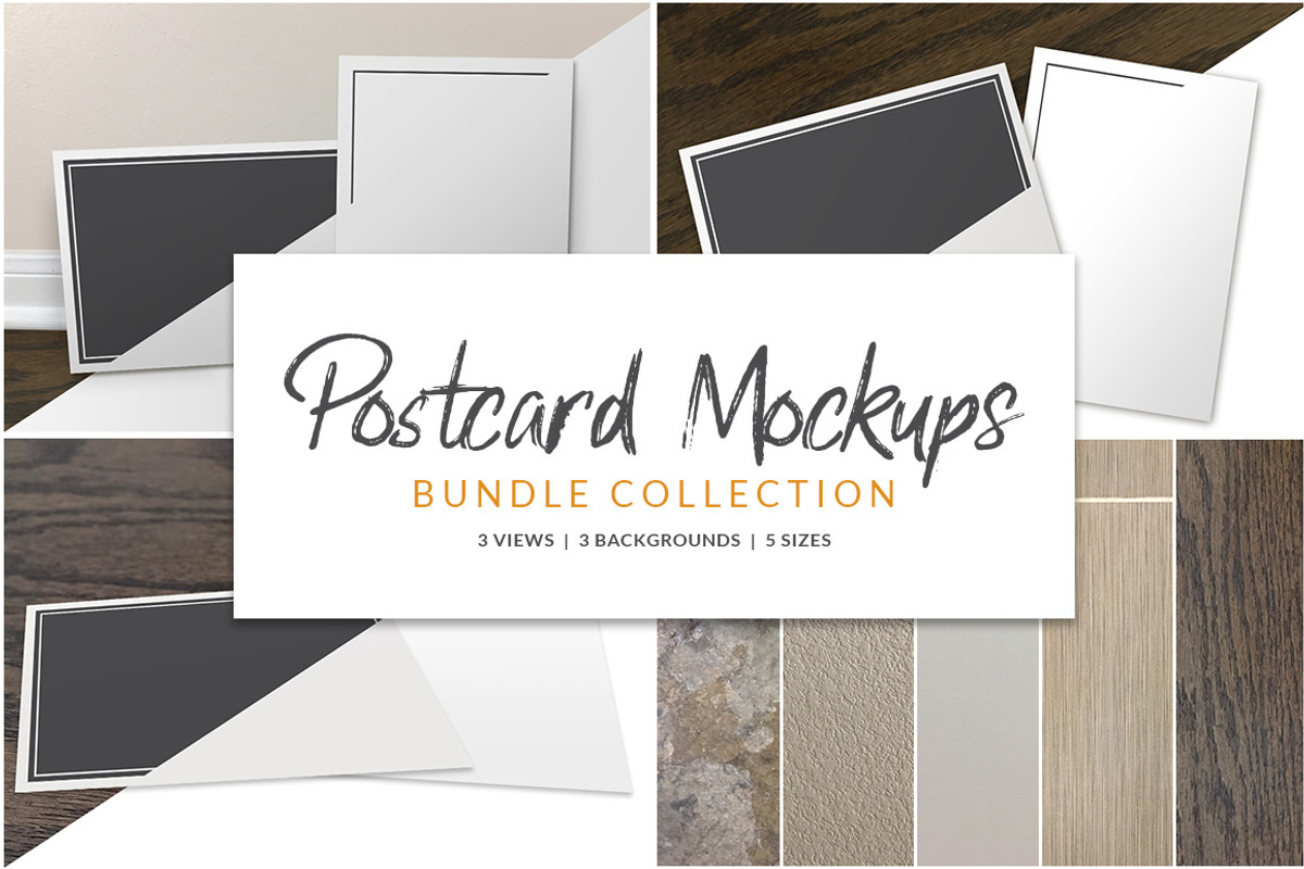 Postcard Mockup Bundle, a Print Template by Designs by Justin Lynch (Photo 1 of 9)