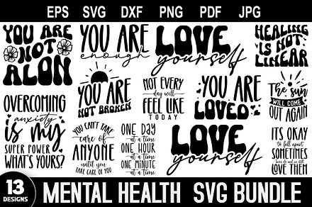 Mental health bundle, Positive svg