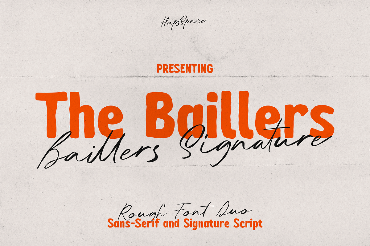 The Baillers Font Duo, a Sans Serif Font by Haps Space (Photo 1 of 14)