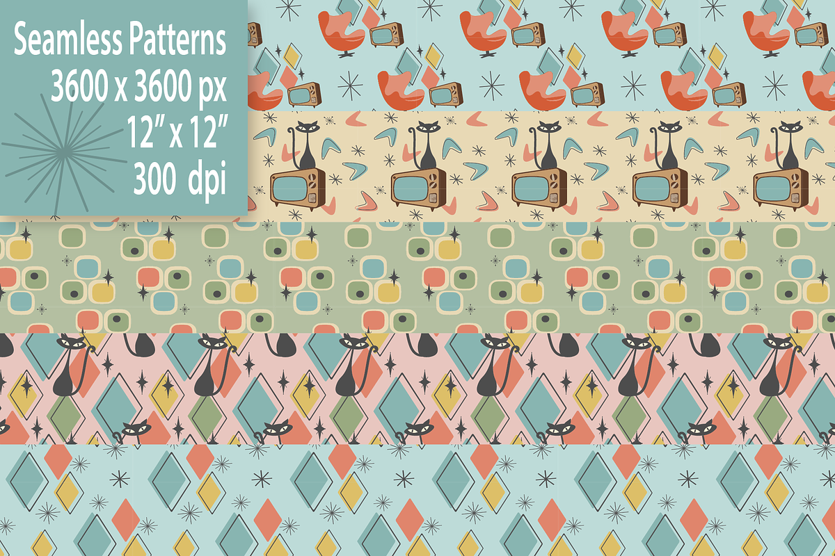 Mid Century Design Kit Bundle, a Pattern Graphic by Blynn Pippen (Photo 5 of 9)