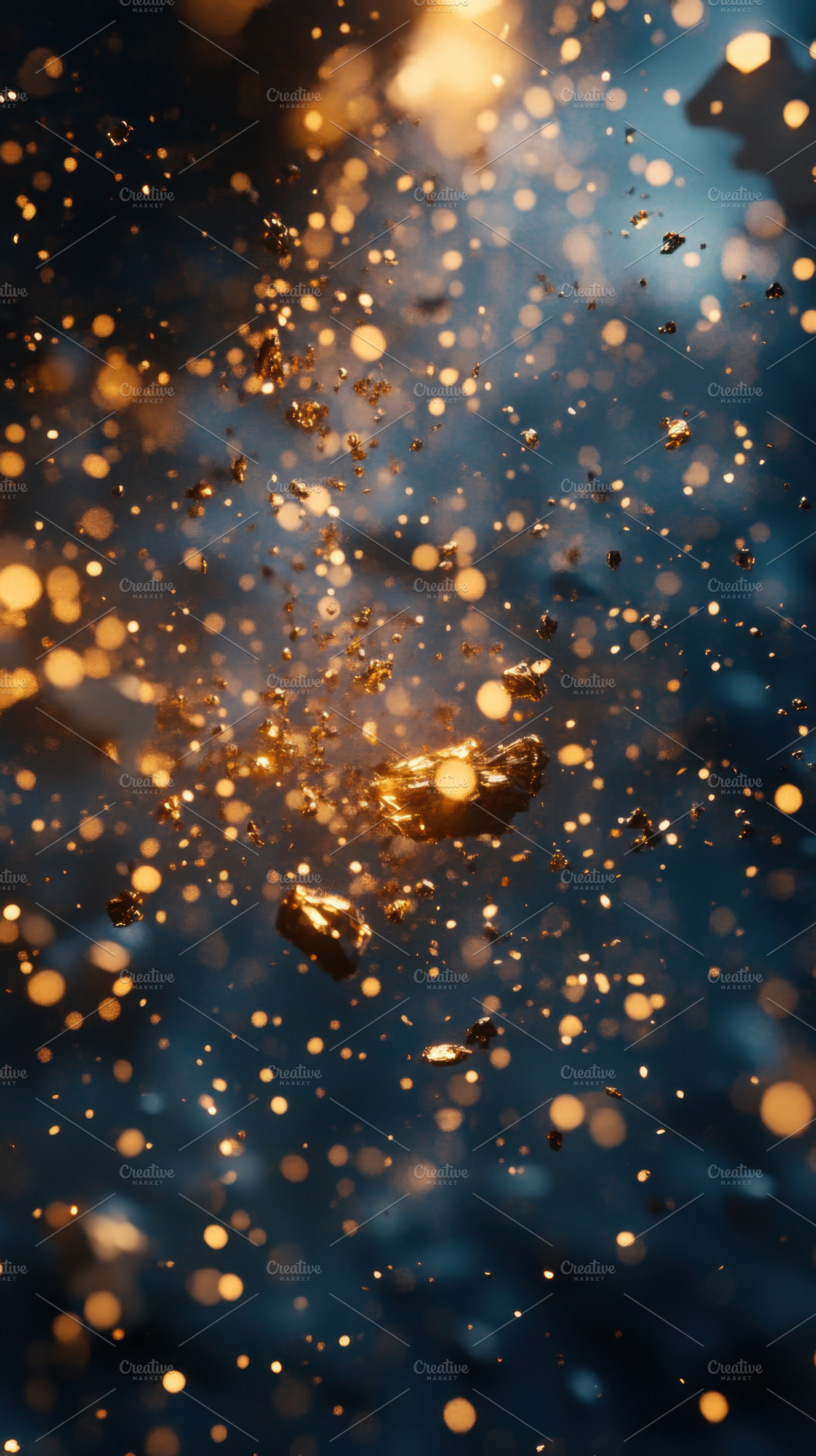 Sparkling particles in dark water, a Photo by Beautiful things