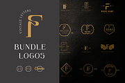 F letter MINIMAL VINTAGE LOGOS, a Branding & Logo Template by Hamed Studio (Thumbnail 1 of 6)