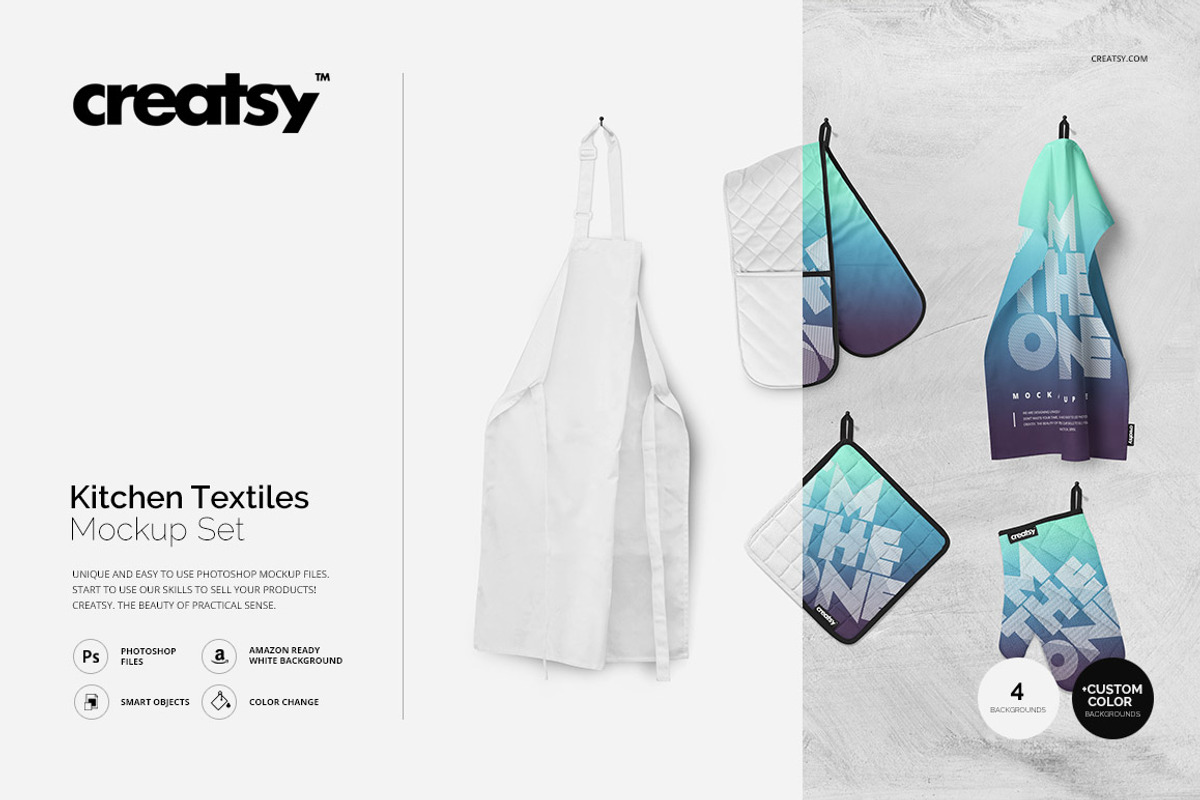 Kitchen Textiles Mockup Set, a Product Mockup by Creatsy (Photo 1 of 9)