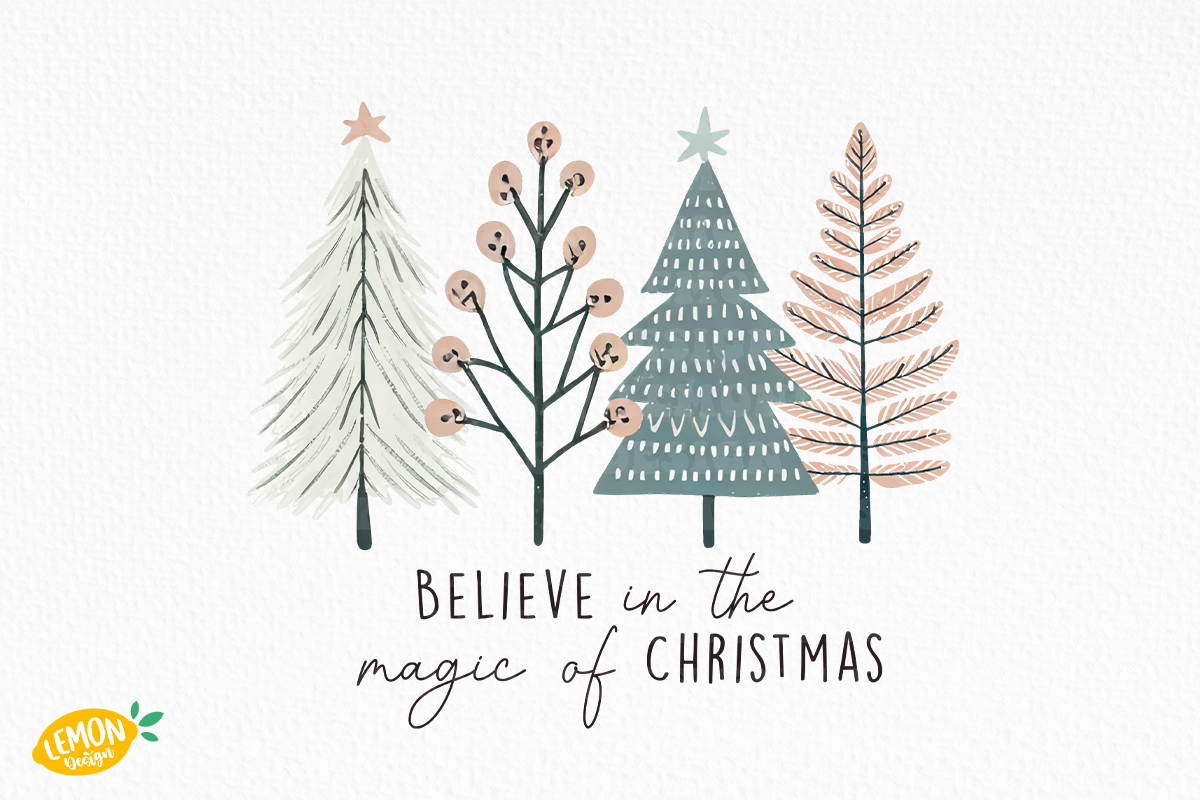 Boho Christmas Trees PNG Bundle, a Seasonal Illustration by LemonDesign (Photo 5 of 12)