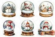 Christmas Snowman Globe Clipart, an Illustration by DreamPrint404 (Thumbnail 3 of 6)