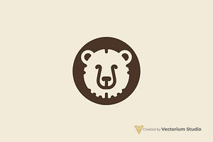 Bear Face Icon Logo, a Branding & Logo Template by Vectorium Studio