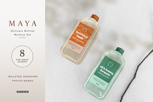 MAYA Skincare Bottle Mockup Set