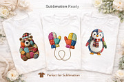 Christmas Patchwork Clipart, a Seasonal Illustration by Artnoy (Thumbnail 5 of 7)