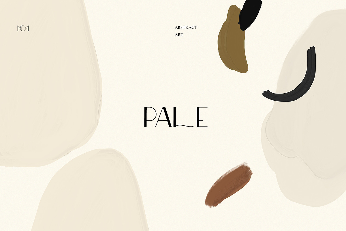 PALE modern neutral abstract shapes, a Texture Graphic by Lana Elanor