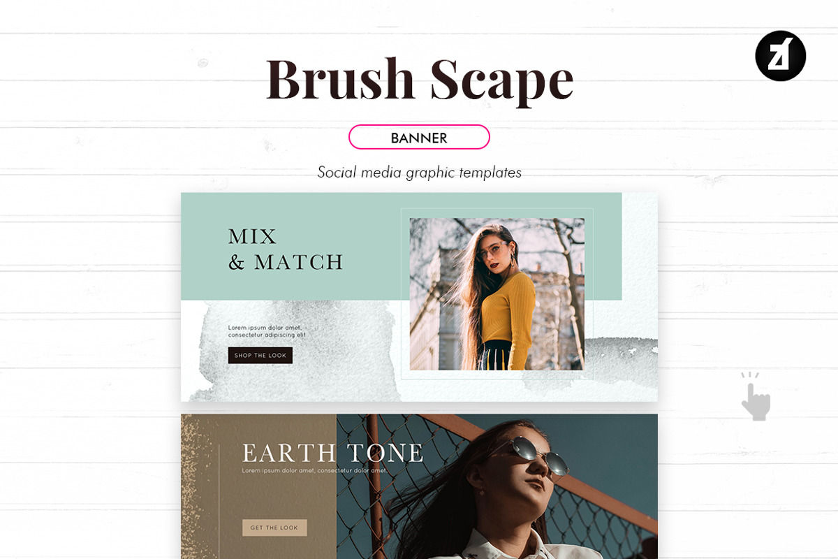 Brush scape social media graphic, a Social Media Template by Chanut is industries (Photo 8 of 11)