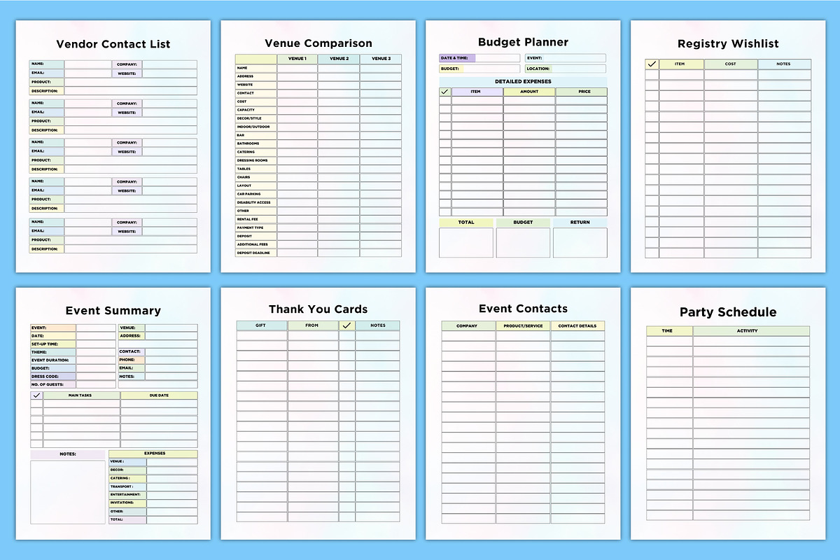 2025-26 Baby Shower Planner Canva, a Stationery Template by Designmela01 (Photo 8 of 8)